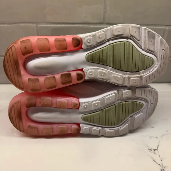 Nike Air Max 270 White Pink Coral Women’s 7.5 / 6Y Sneakers Running Shoes - Picture 8 of 16